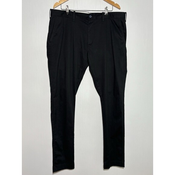 J. Crew Pants Mens 38 34 Black Skinny Fit Flex Chino Flat Front New Preppy - Picture 1 of 11